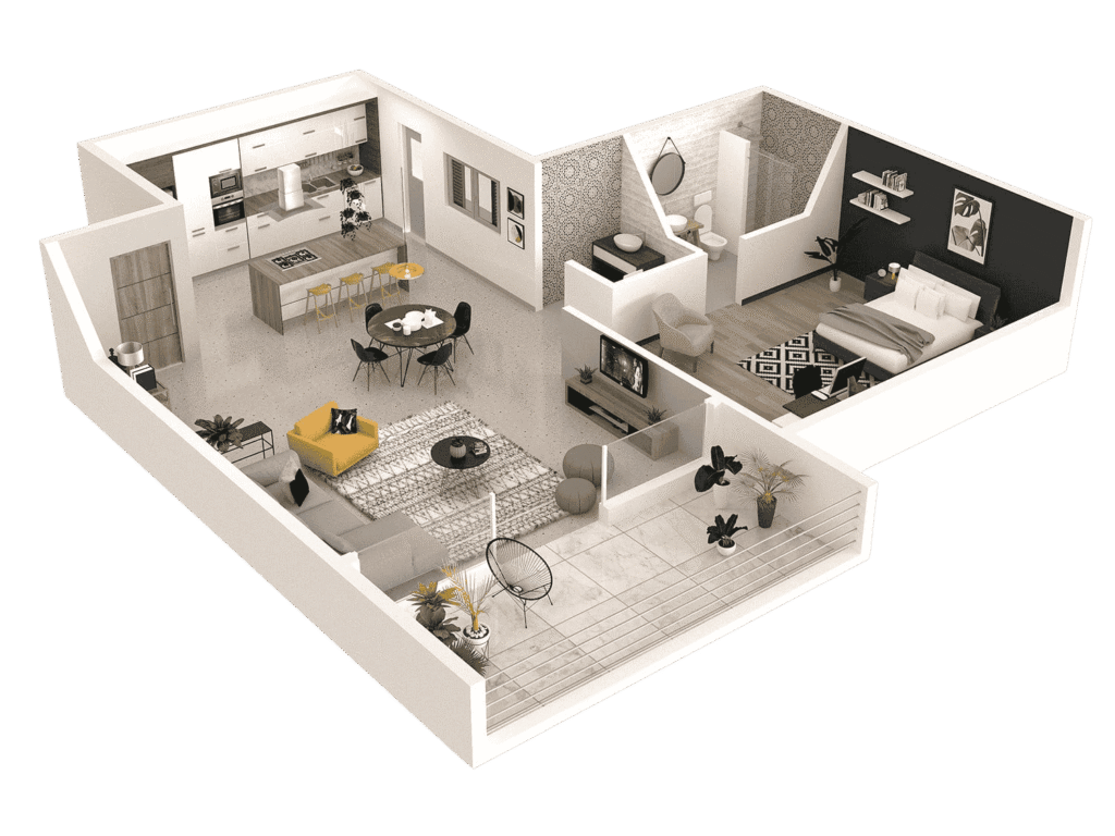 3D Floor Plan Visualization